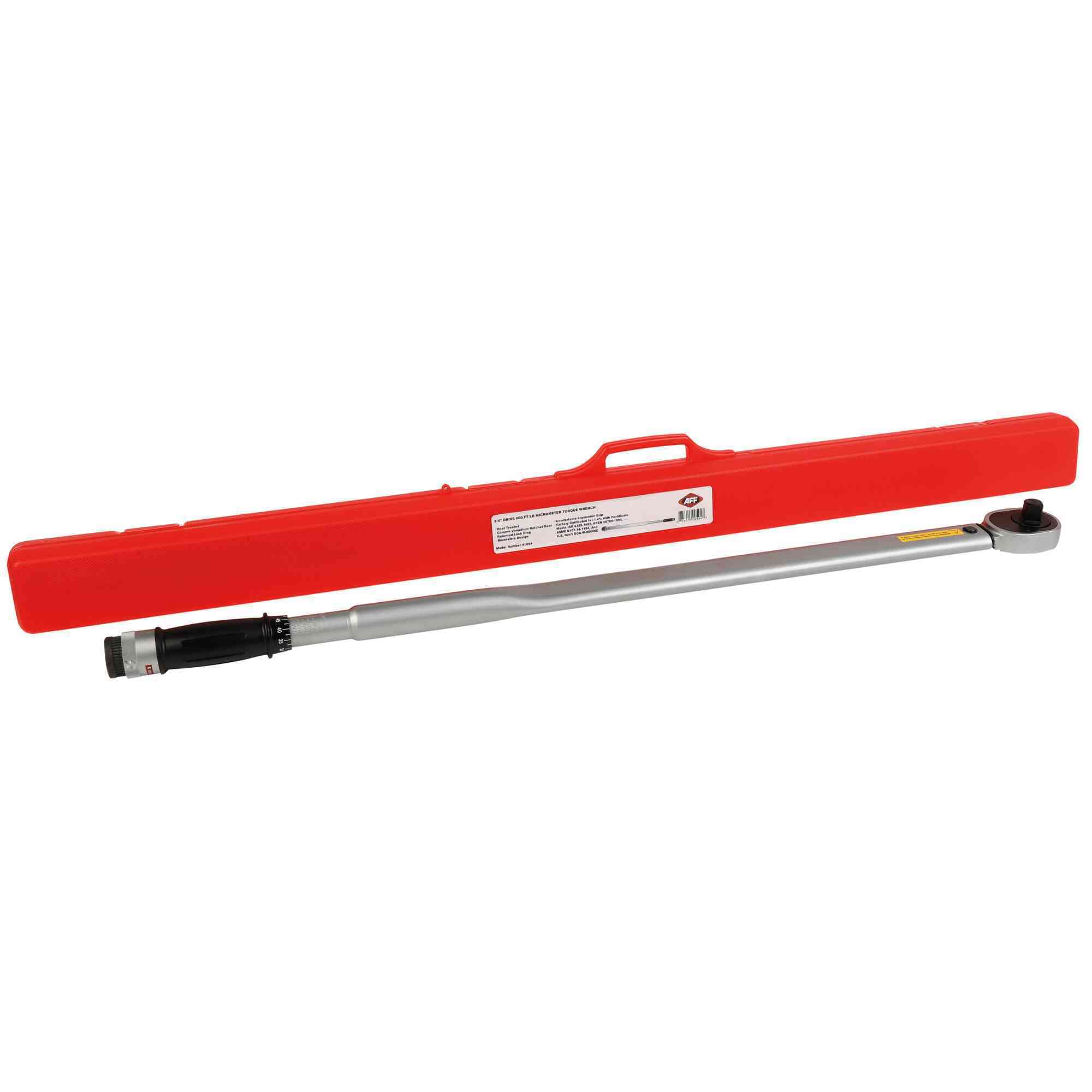 American Forge & Foundry Torque Wrench — 3/4in. Drive, Adjustable, 100–600 Ft./Lbs. (135–813 Nm), Model# 41054